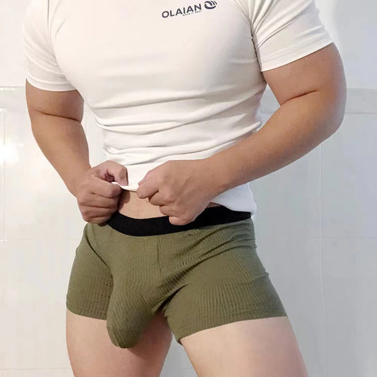 Peek-a-Boo Package Enhancing Boxer/Briefs with Penis Pouch