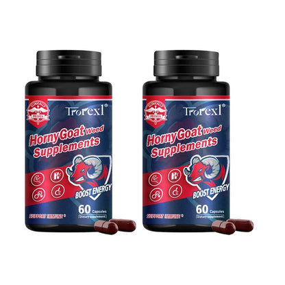 Natural Stamina Boost: Horny Goat Weed Supplement with Maca Root and Saw Palmetto